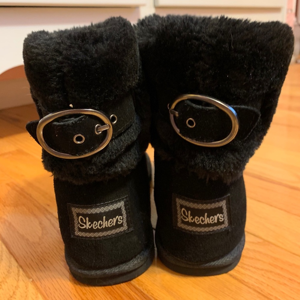 Skecher buckle booties 11W black